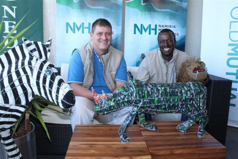 Albe Botha (NMH CEO) and Arnold Mutambirwa from the Hakahana Arts Hub. Photo: TANJA BAUSE